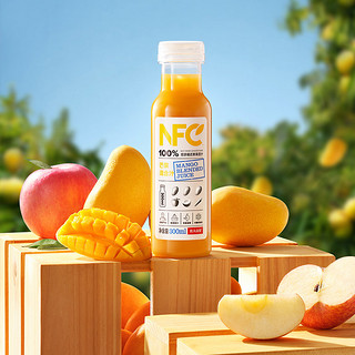 农夫山泉100%NFC果汁300ml*12瓶（橙汁*6+芒果汁*6）