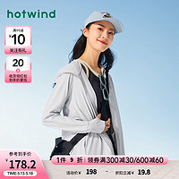 热风（Hotwind）外套女2024年夏季女士宽松款冰皮抗紫外线凉感透气休闲防晒衣 09灰色 M