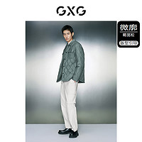 GXG 男装 轻薄工装衬衫式羽绒服男保暖羽绒外套 2023年冬季新品