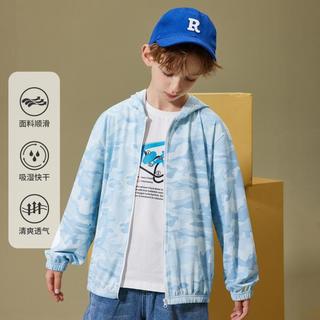 ASK junior 男童外套2024夏装薄款连帽儿童连帽外套空调服皮肤衣