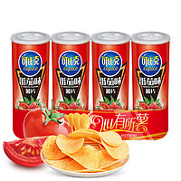 copico 可比克 番茄味薯片105g*4罐组合装办公室休闲零食小吃礼物膨化食品送礼
