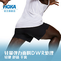 HOKA ONE ONE 新款男士夏季5英寸短裤跑步运动透气舒适干爽黑色