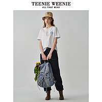 TEENIE WEENIE TeenieWeenie小熊女装2024春夏新款清新简约圆领短袖T恤休闲上衣