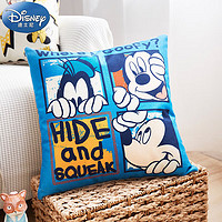 Disney 迪士尼 抱枕靠枕床头沙发抱枕靠枕靠垫午睡枕腰靠腰垫 含芯 蓝色米奇