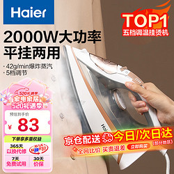 Haier 海尔 电熨斗家用蒸汽熨斗2000W大功率 熨烫机 小型手持迷你电烫斗 挂烫机 HY-Y2026