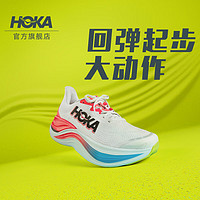 HOKA ONE ONE 男女款夏季运动跑步鞋SKYWARD X 透气防滑耐磨 香槟白/幻影蓝-男 42