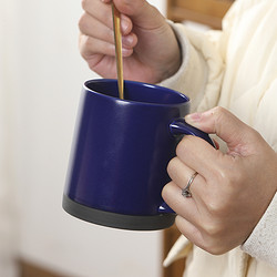 苏氏陶瓷 水杯1个装咖啡杯子/紫色居家日用马克杯