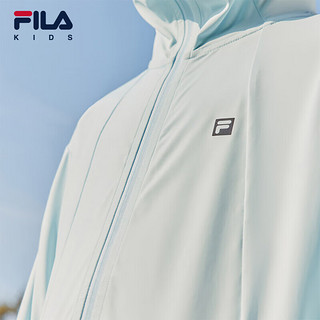 FILA【抗紫外线UPF50+】斐乐童装2024夏小童连帽外套男女童防晒服 冰晶蓝-LB 140