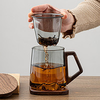 88VIP：金镶玉 茶杯茶水分离高档个人专用喝泡茶杯子男女士办公室玻璃水杯
