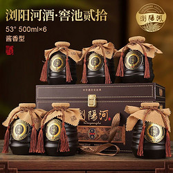 LIUYANGHE LIQUOR 瀏陽河 浏阳河 窖池贰拾酱香型白酒53度500ml*6瓶