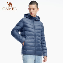 camel骆驼官方运动羽绒服男士新款秋冬短款休闲轻薄品牌连帽外套女