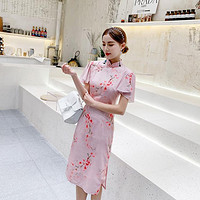 限尺码：JK&JS 新式刺绣旗袍年轻款中式民国少女日常改良中国风女装中长款连衣裙