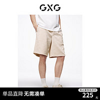 GXG男装 满印老花休闲短裤轻薄运动短裤男宽松裤子 2024夏季新品