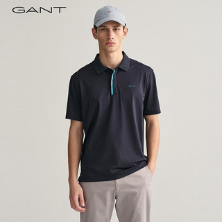GANT甘特2024春季新款男装简约纯色短袖polo衫|842000908