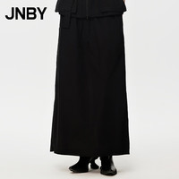 江南布衣 JNBY24夏半身裙宽松直筒棉质5O6D12890 001/本黑 S