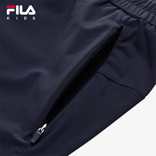 FILA【旋冰科技】斐乐儿童童装2024夏季中大童男童针织七分裤 RD宝蓝-NV 150