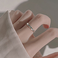 银千惠 925纯银戒指女精致ins时尚高级感指环开口戒食指戒纯银戒指