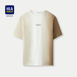 HLA 海澜之家 短袖T恤男24纯棉吊染渐变印花短袖男夏季