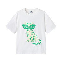 彪马（PUMA）儿童男童圆领短袖T恤可爱印花宽松中大童 本白10101 110cm