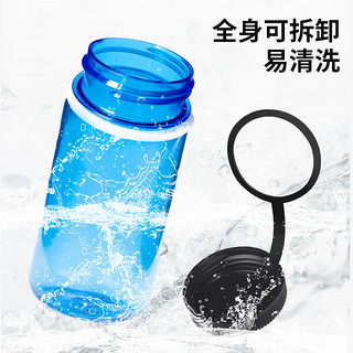 乐基因（Nalgene）美国随手杯女便携防漏夏季塑料水杯小迷你水壶350ml 蓝色透明 350ml