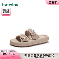 hotwind 热风 男鞋2024年夏季新款男士拖鞋外穿百搭一字户外男款沙滩拖鞋子