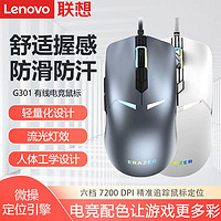 Lenovo 联想 异能者G301鼠标有线电脑办公游戏电竞女生台式正品鼠标专用