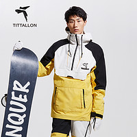 TITTALLON 体拓 滑雪服男女印花宽松防水保暖单板连帽滑雪上衣套装