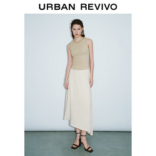 URBAN REVIVO 女装小众魅力钉珠装饰修身无袖T恤UWG440102