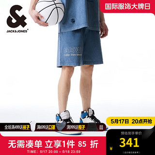 杰克·琼斯（JACK&JONES）夏季新款NBA联名勇士队潮字母刺绣宽松运动休闲短裤男22429F019 E39 皇冠蓝 E39 皇冠蓝 1