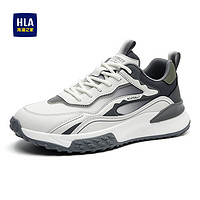 HLA海澜之家男鞋春夏潮流运动鞋增高跑步休闲鞋HAAXXM1DBF082 灰色AC 42