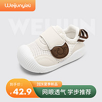 Weijun 炜俊亿足 男宝宝学步鞋夏季款婴儿鞋子软底机能1一2-3岁女宝宝凉鞋网鞋童鞋
