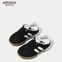ariaca 艾芮苏儿童运动鞋2024年春季男童鞋子小女孩防滑休闲鞋 黑色 28码 脚长16.9-17.5
