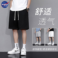 NASAR-FARM 短裤男士夏季薄款宽松  黑色