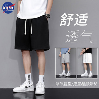NASAR-FARM 短裤男士夏季薄款宽松  黑色