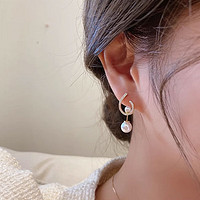 925银针一款四戴珍珠气质耳环耳坠小众设计感耳钉