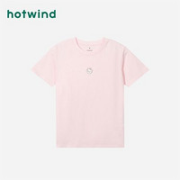百亿补贴：hotwind 热风 短袖T恤2024年夏季新款女士玛丽猫系列短T恤时尚卡通棉质上衣