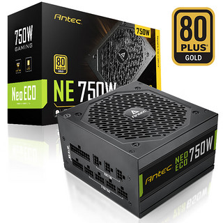 安钛克 Antec NE750金牌全模组/全日系电解电容/风扇启停/双8pin电脑主机电源750W NE750 GOLD