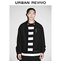 URBAN REVIVO UR2024春季新款男装时髦高街设计感拉链口袋翻领夹克UMV140007