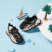 BOBDOG HOUSE 巴布豆童鞋夏季款镂空包头防撞运动沙滩鞋透气网孔凉鞋男女童凉鞋