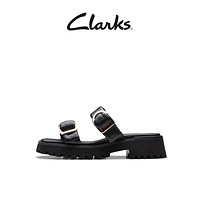 Clarks 其乐 女鞋夏季新款摩登时尚金属搭扣厚底休闲凉拖鞋