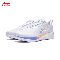 LI-NING 李宁 赤兔6跑步鞋女子反光轻量竞速运动鞋ARMT016 标准白/荧光奶橙-17 39
