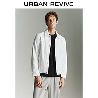 URBAN REVIVO UR2024春季新款男装时尚简约百搭肌理感翻领夹克外套UMU140008