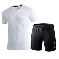 夏季运动套装男士跑步健身衣服装备短袖冰丝T恤速干上衣篮球训练