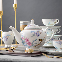 华光陶瓷 高档欧式咖啡具 骨瓷茶咖具 咖啡杯套装 富贵牡丹