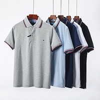 TOMMY HILFIGER 美国TOMMY HILFIGER汤米polo衫棉短袖休闲翻领T