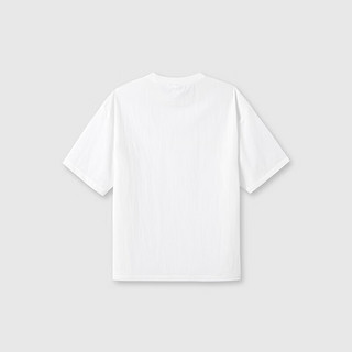 Gap 盖璞 男女款吸湿速干拼接抽绳短袖T恤 465071 白色 XL