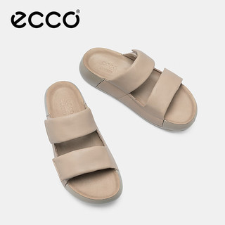 ecco 爱步 拖鞋女 24年夏季软底泡芙鞋厚底休闲凉拖 科摩206663