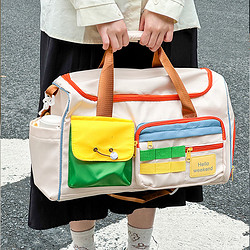 范爷家 ins风旅行收纳包大容量短途旅游包手提袋女便携外出行李袋健身包