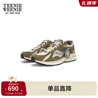 Teenie Weenie【明星同款】小熊女装&Saucony索康尼联名老爹鞋KINVARA 4 RE 卡其色 37