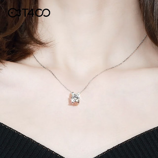 T400唯爱项链女款莫桑石镶钻项链吊坠创意朋友闺蜜实用 一克拉莫桑钻石项链